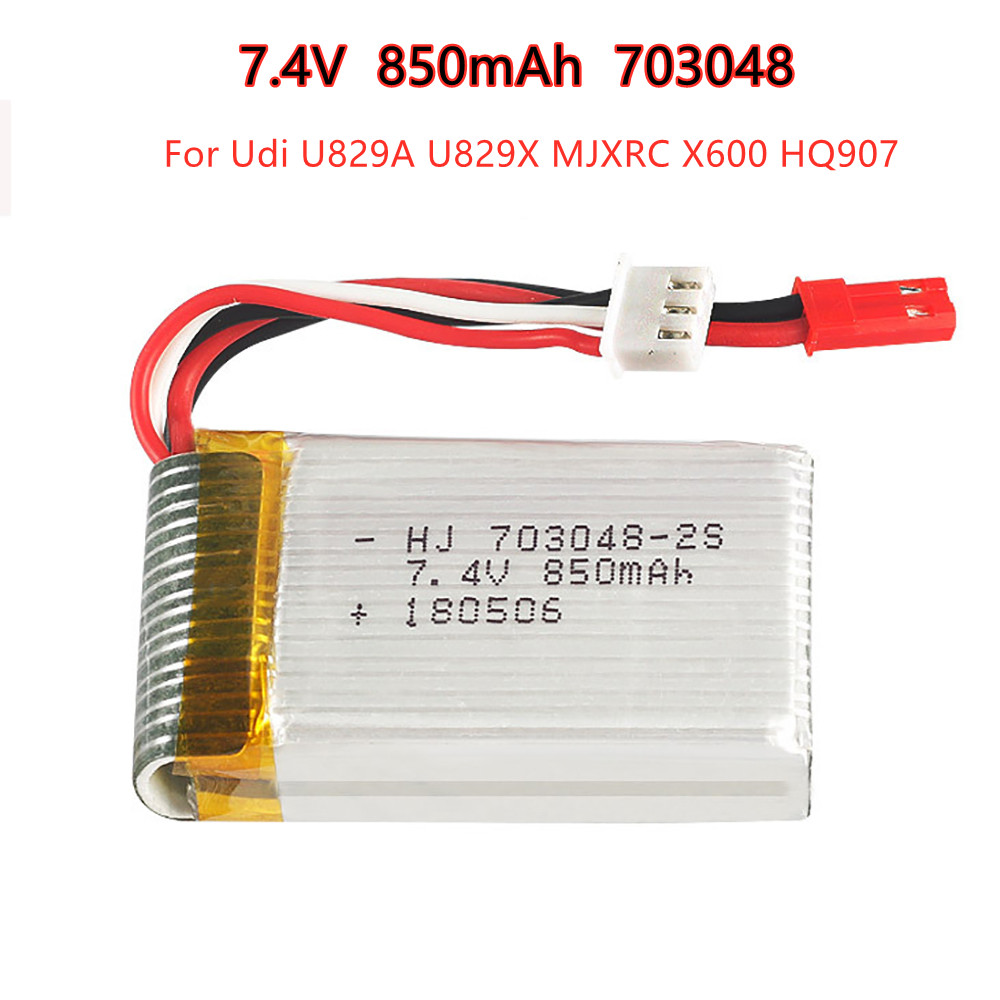 Rc Hobby Hub - 1-5 Buah 2S 7.4V 850MAh 703048