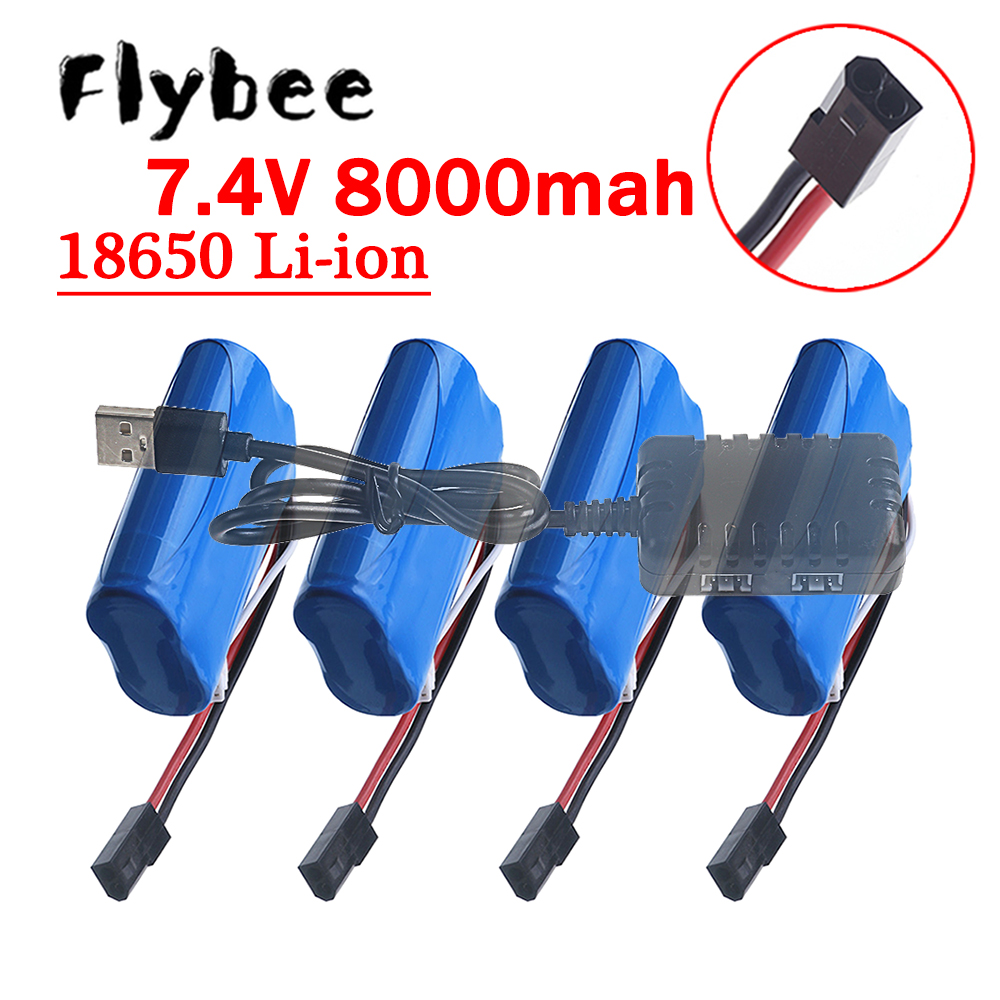 Rc Hobby Hub - (5500 Plug) Baterai 18650 7.4V 8000Mah,