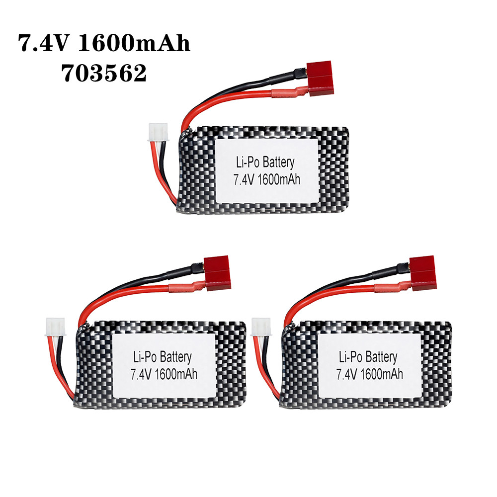 Rc Hobby Hub - 1/2/3 Buah/Lot 7.4V 1600Mah 703562 25C