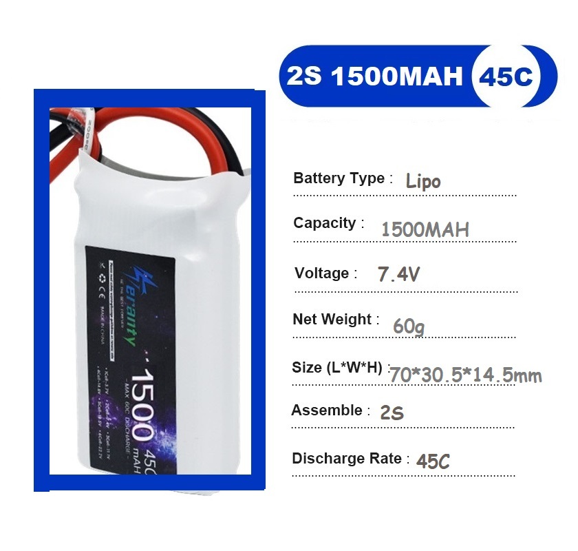 2 buah 7.4V Lipo 2S baterai 15 - Rc Hobby Grade Car ulasan dan harga