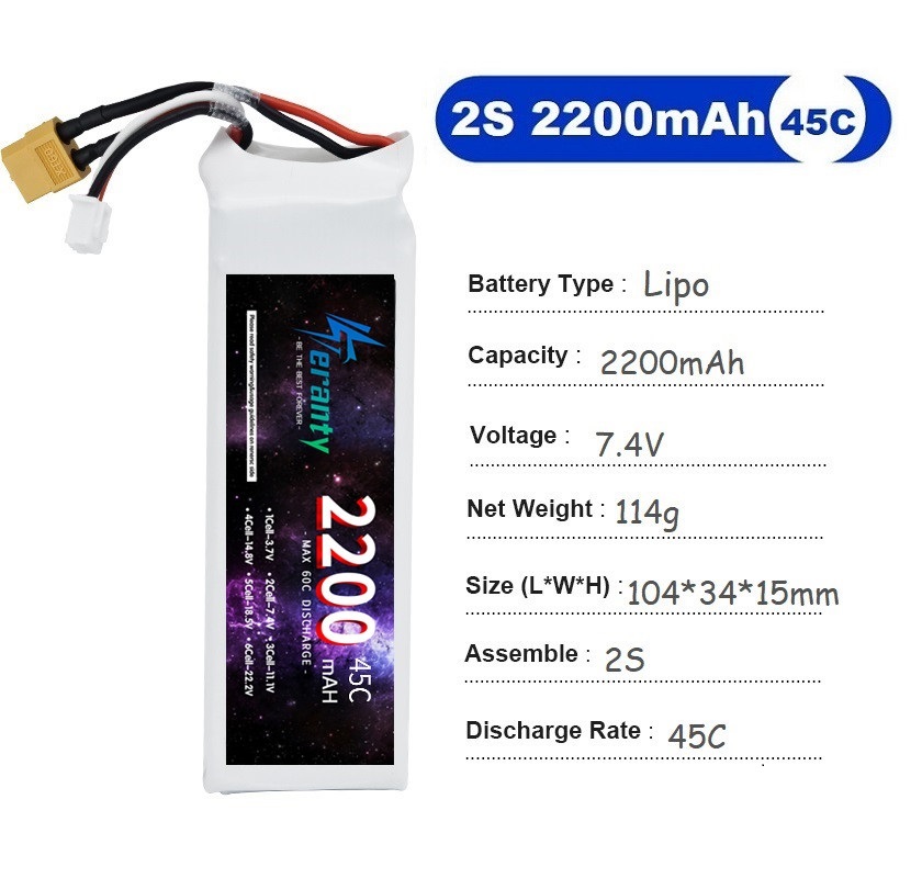 2 buah 7.4V Lipo 2S baterai 15 - Rc Hobby Grade Car ulasan dan harga